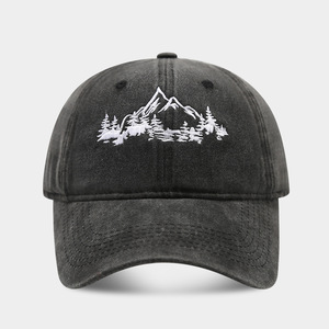 Casquette de baseball vintage délavée unisexe de haute qualité pour Amazon broderie de forêt de montagne pour les sports de plein air Jungle Them - Product Image 6
