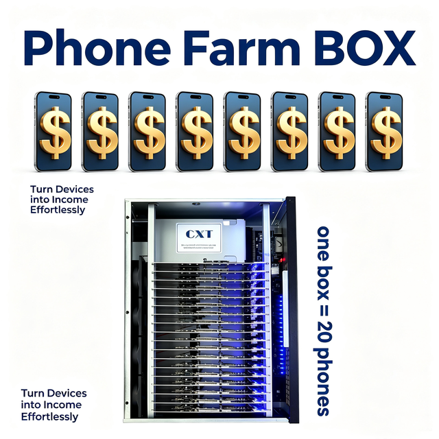 Intelligent Smartphone Farm Automation Tool With Adapter Board L Board JYWD Black Chassis for Batch Control Facebook Growth