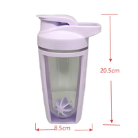 Bouteille d'eau en plastique transparente sans BPA personnalisée en gros, bouteille de shaker pour protéines en plastique