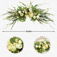 Guirlande de fleurs artificielles mélangées pour décoration d'arche de mariage et de remise de diplôme, arrangement floral, toile de fond, centre de table, décor en plastique