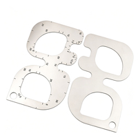 Gabarit d'angle multi-tailles en acier inoxydable OEM industriel, règle de mesure 6-35 mm, pochoir de découpe pour portefeuille en cuir