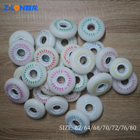 Roues de patins à roulettes LED à prix d'usine 62/64/68/70/72/76/80mm 90A PU ABEC-7 Roues de patins en ligne lumineuses en plastique haute élasticité