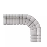 GEDO Schnitts ofa im nordischen Stil Halbkreis förmiger bogenförmiger großer kleiner Lammwoll stoff für zu Hause