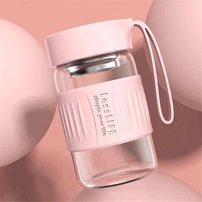 Etui en silicone rose 360ml