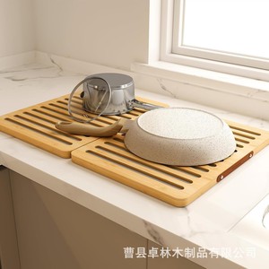 Cross-border dish drainer, household <b>kitchen</b> countertop square dish rack, foldable drawer dish organizer. - Product Image 1