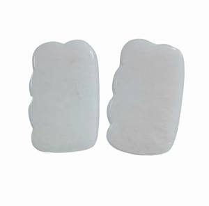Herramienta de Gua Sha Facial Personalizada de Jade Blanco, Producción al por Mayor de Fábrica - Product Image 1
