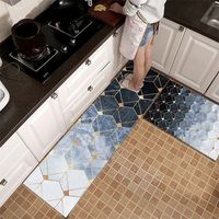 Tapis de sol multifonctionnel lavable avec imprimé numérique, 1 pièce, pour cuisine, lavable, antidérapant