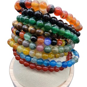 33pcs 6mm Dyed <strong>Agate</strong> <strong>Beads</strong> Natural Stones Stretch Bracelet Custom Charms for Tasbih Muslim <strong>Beads</strong> Crystal Lampwork Glass <strong>Beads</strong> - Product Image 2