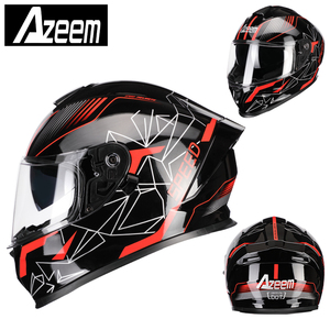 Casco Integral de Motocicleta y Scooter Personalizado de Fábrica, Venta al Por Mayor, Liberación Rápida, Doble Visor, ABS, Nuevo, Todas las Estaciones, DOT, Gráfico - Product Image 1