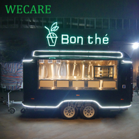 WECARE Remorque Foodtruck Mobile Bar Pizza Churros Taco Crêpe Bubble Boba Milk Tea Coffee Slush Fast Food Truck Trailer