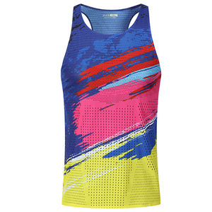 เสื้อกีฬาสำหรับวิ่งมาราธอน แห้งเร็ว ระบายอากาศได้ดี เหมาะสำหรับการฝึกซ้อมวิ่ง  รับผลิตตามแบบ ชุดทีมกรีฑากลางแจ้ง - Product Image 5