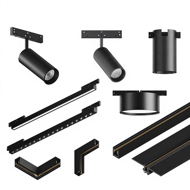 For New Arrival 5mm Rail Track Light System Aluminum+Iron Modern Adjustable Dimmable Magnetic Led Track Lights