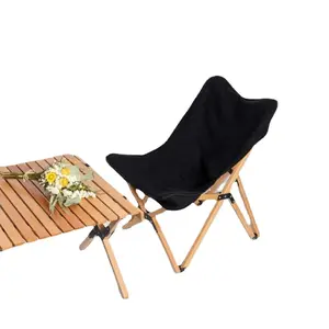 顶级销售高背帆布折叠蝴蝶椅便携式野营旅行月椅