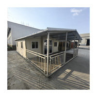 Maison préfabriquée de luxe prête à l'emploi 2 chambres et salon Maisons modulaires Maison préfabriquée avec toit en triangle