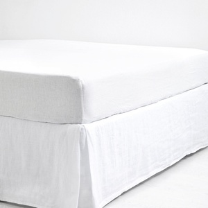 Hotel White Linen Bedding Set Custom <b>Size</b> Queen <b>King</b> Pure Linen Fabric Luxury Duvet Sets Bedding with Pillowcase Cover Set - Product Image 4