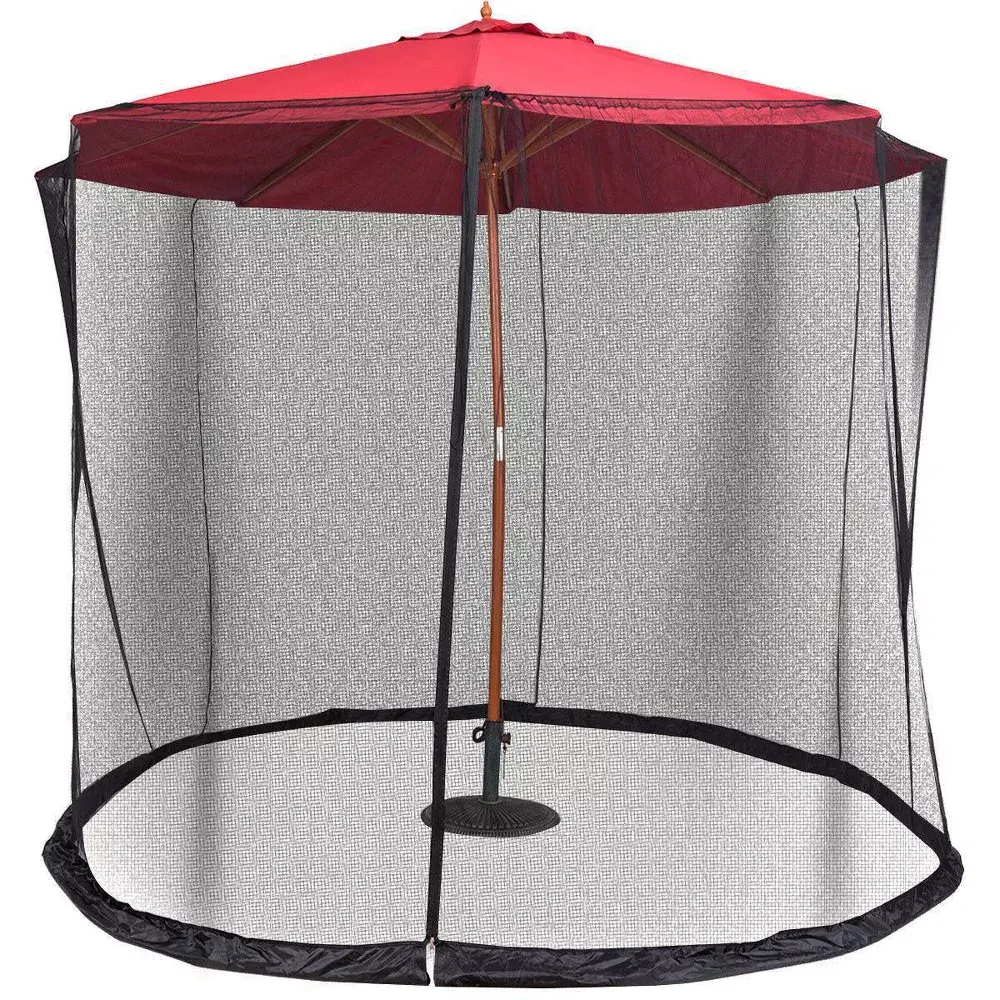 Moustiquaire de Table réglable pour parasol extérieur, moustiquaire anti-insectes, filet pour Patio extérieur, jardin, 9/10 pieds