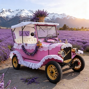 Réplique de <span class=keywords><strong>voiture</strong></span> électrique modèle T, véhicule de tourisme classique vintage pour les champs de lavande - Product Image 4