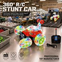 Coche de Acrobacias a Control Remoto, Camioneta a Radiocontrol con Giro de 360 Grados, con Luces y Música, Juguete de Coche RC para Niños