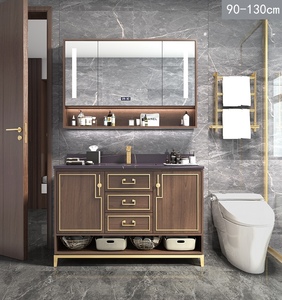 ตู้เก็บของอัจฉริยะสไตล์เรโทรฝรั่งเศส ทำจากไม้เนื้อแข็ง พร้อมฟังก์ชั่นโต๊ะเครื่องแป้งและอ่างล้างหน้าในตัว - Product Image 4