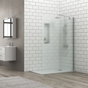 Kamalu KS2800CS 80ซม. Walk-in Shower พร้อมกระจกซาตินและฉากยึดในแนวทแยง - Product Image 1