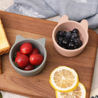 Nouveau bol à collation en silicone pour bébé, compatible micro-ondes, fournitures d'alimentation mère-enfant, direct usine