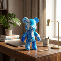 Ours en résine DIY personnalisable avec surface givrée, disponible en 18cm/23cm/33cm/53cm de hauteur, pour le moulage par transfert pour enfants