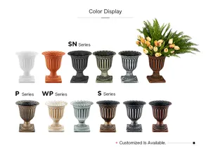 Dekorative Hochzeit Blumentopf Kunststoff Klassische Urne Blumentopf Vase