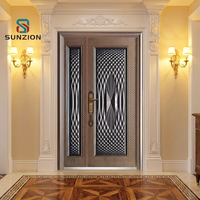 Portes d'entrée extérieures modernes minimalistes en acier, anti-effraction, étanches, sécurisées, avec serrure, personnalisables