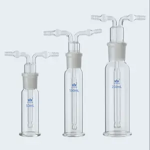 Labor gas wasch flasche mit Fritten scheibe Boro silikat glas Einlass-/Auslass schläuche Glas wasch flasche mit Waage - Product Image 1