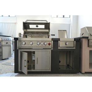 Barbecue commercial SS430 31,3 po de large avec grille chauffante <span class=keywords><strong>et</strong></span> <span class=keywords><strong>bac</strong></span> à graisse, système d'armoire de cuisine extérieure pour barbecue à gaz - Product Image 2