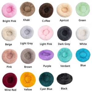 Plush Round Pet Bed Winter Warm Soft Comfortable Machine Washable Luxury <strong>Dog</strong> Bed Cat <strong>Kennel</strong> Pet Mat Wholesale - Product Image 5