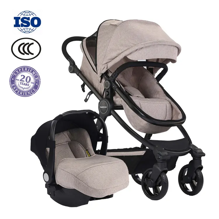 ISO 3C認証のcoche bebeベビーカーが横になっており、ベビーカー、赤ちゃん用歩行器