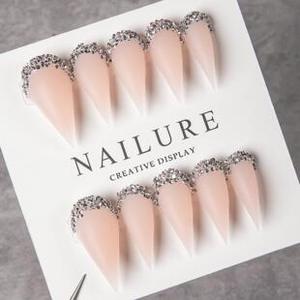 <span class=keywords><strong>Faux</strong></span> ongles pressés faits main, couvrance totale, motifs griffes de dragon, griffes d'aigle, griffes de chat, pré-dessinés avec colle, best-seller en gros - Product Image 2