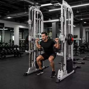 Máquina Smith Multifuncional Comercial de Alta Resistencia con Rack de Sentadillas y Cable para Ejercicios de Pecho y Espalda, Ideal para Gimnasios y Centros de <span class=keywords><strong>Fitness</strong></span> Profesionales - Product Image 5