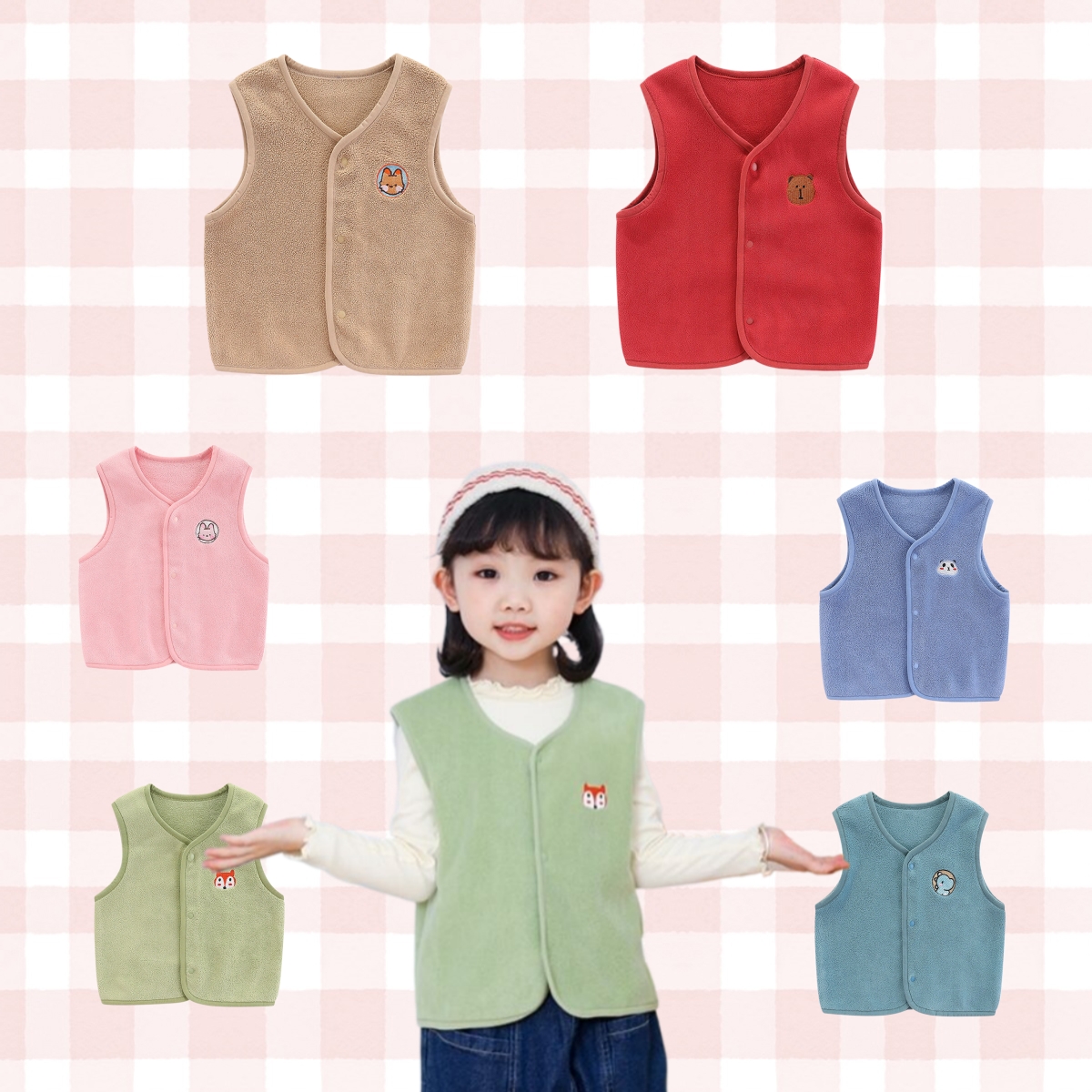 Gilet per bambini piccoli gilet in pile stile invernale carino nuovo alla moda senza maniche comodo gilet a maglia per ragazze