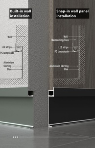 Moldura de Zócalo LED de Aluminio con Canal de Luz Integrado para Iluminación Decorativa de Pisos - Product Image 4