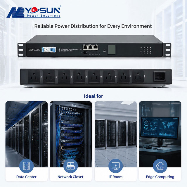 Wholesale Mining Smart PDU 1U 19 Inch Rack Mount Network Managed Power Distribution Unit for Server Cabinet