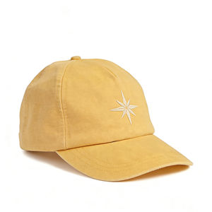 Gorra de Béisbol de Lona Amarilla con Bordado de Estrella Polar, Ajustable y Ligera, para Deportes al Aire Libre - Product Image 2