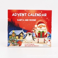 Calendrier de l'Avent de Noël de luxe 24 jours, boîte personnalisée avec logo imprimé, boîte surprise en carton blanc pour jouet ou cadeau