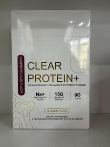Produit phare : Sachets de protéines transparents, mélange de collagène et d'électrolytes de lactosérum de bovins nourris à l'herbe, formule sans sucre, 15g de protéines par portion - Product Image 6