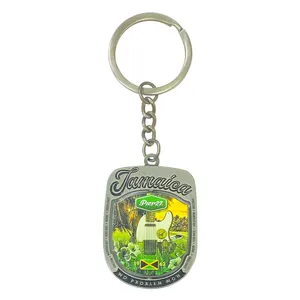 Forme moulée par impression UV animale faite sur commande de Keychains de cerf en métal pour les cadeaux promotionnels