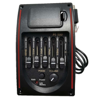 Boîtier électrique 5 étapes EQ, égaliseur 5 vitesses pour guitare acoustique, micro intégré pour guitare électrique modifiée
