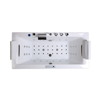 Oem/odm Baignoire de spa phosphorescente en acrylique à bulles tendance avec ventilateur au design moderne de 1.7m