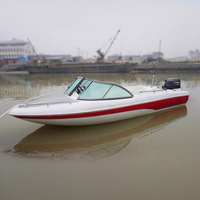4.7m/15.4M extérieur amusant loisirs bateau hors-bord bateau en fibre de verre épaissi V fond bateau de pêche