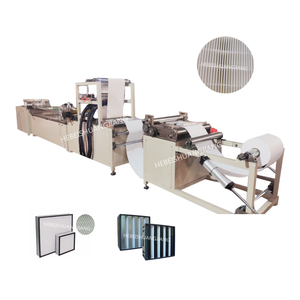 Hoàn toàn tự động mini-xếp li máy cho bộ lọc không khí được làm bằng sợi thủy tinh hoặc <span class=keywords><strong>PP</strong></span> Nguyên liệu giấy máy móc chế biến - Product Image 1