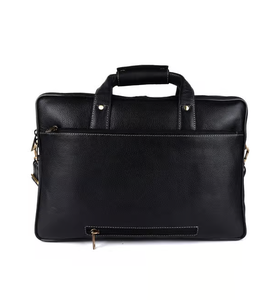 Sac messager professionnel en cuir véritable pour ordinateur portable, 100 % cuir pur, avec housse rembourrée pour appareil, bandoulière et porté croisé - Product Image 6