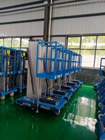 Yeni Elektrikli Hidrolik Havalı Çalışma Platformu, Çelik Halatlı Askı, 200kg Taşıma Kapasitesi, 4-12m Çalışma Yüksekliği