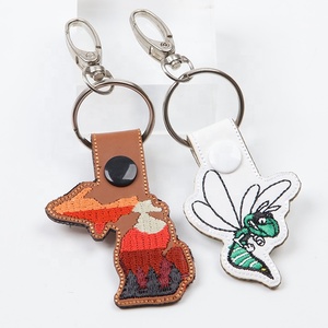 Portachiavi all'Ingrosso Personalizzato con Logo Ricamato Cartoon Carino in Pelle PU Charm per Donna Ragazza - Product Image 1