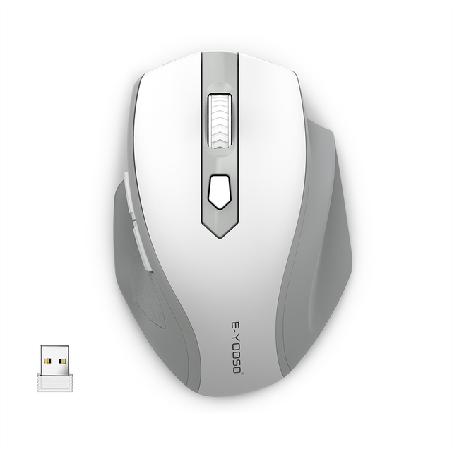 2.4G Wireless Mouse DPI 4000 Optical Ergonomic 6 Buttons With USB Receiver Plug and Play 2.4G Wireless Computer Office Mouse