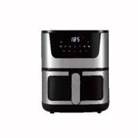Friteuse à air numérique à double cuve avec grand écran couleur et fenêtre de visualisation, capacités 2.5L, 5.0L, 6.0L, 8L, 9L, 10L, 11L, 12L